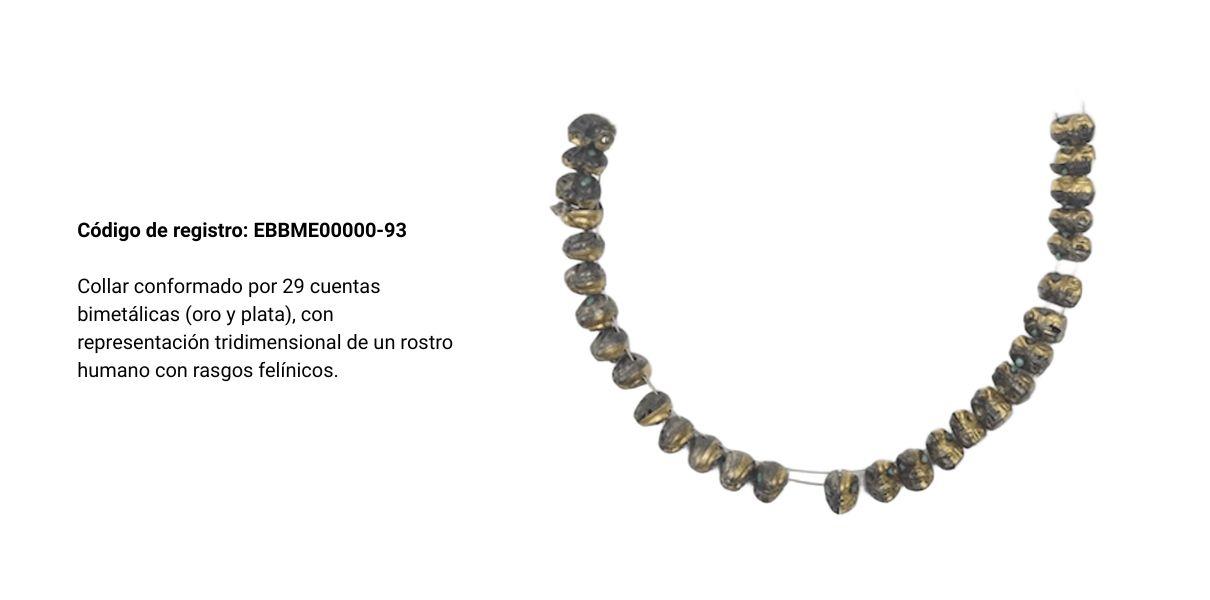 collar de cuentas bimetalicas collar de cuentas bimetalicas